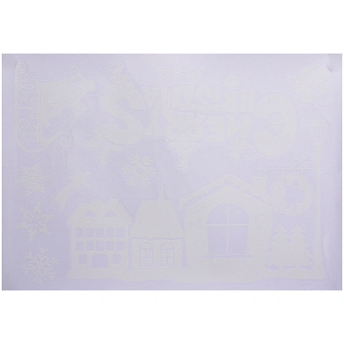 Наклейка на стекло Зимняя упряжка 5035 см (диаметр рулона 4 см)_3