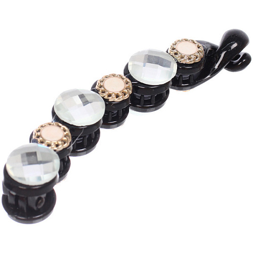 Заколка - банан для волос в пакете PREMIUM, додарио, цвет чёрный, 10см_4