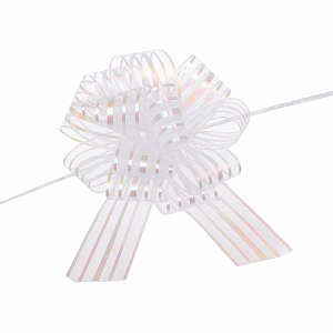 Бант для оформления подарка "Сияние" 5 см, d=15 см, Перламутровый