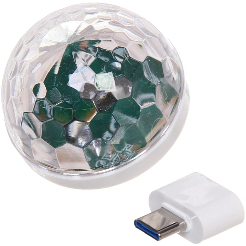 Светильник mini Каледоскоп, LED (красный, зеленый, синий), переходник USB Type-C _12