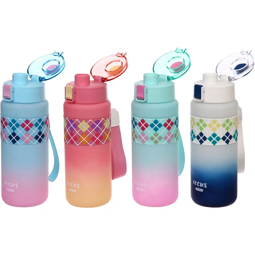 Бутылка питьевая пластиковая 750мл Настроение, микс цветов_4