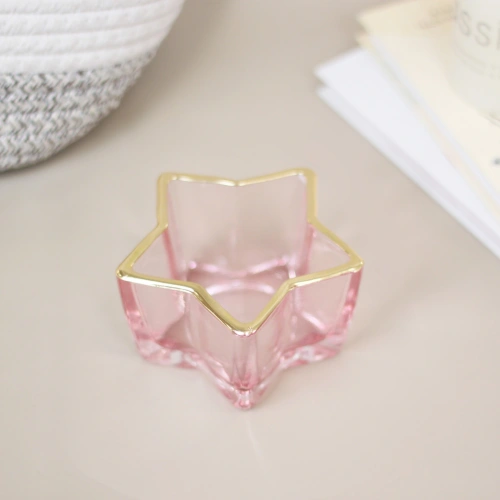 Подсвечник "Звездная ночь" 10*5,5 см, Розовый