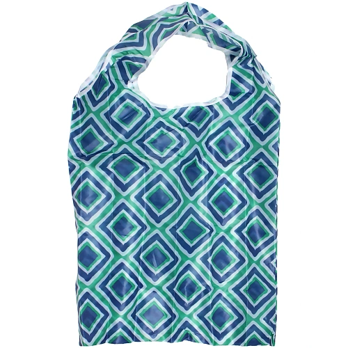 Сумка - шоппер с карабином ИДЕЯДОМА, принт ромбы, 6038смнагрузка до 10кг (инд пакет истикер)_3