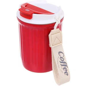 Термокружка 350мл "Coffee", цвет красный 