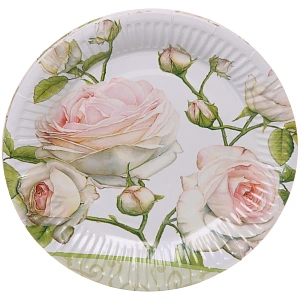 Тарелка бумажная 18 см в наборе 10 шт "Цветочное очарование"
