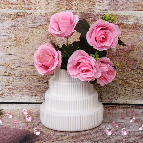 Ваза из пластика Marlen-Пирамида 0,5л 16158,2см цвет белый_3