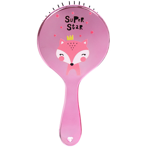 Расческа массажная зеркальная Animals, микс 4 цвета, 1022 см, блистер Ultramarine_4