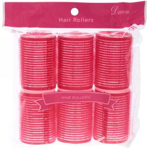 Бигуди липучки, 6шт, однотонные, цвет микс, d-4см_8