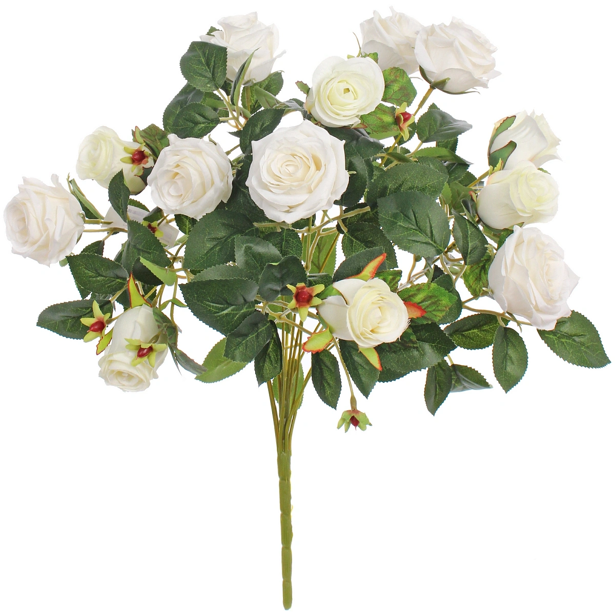 Искусственные цветы "Розовая фантазия" 48см 13 цветков белые