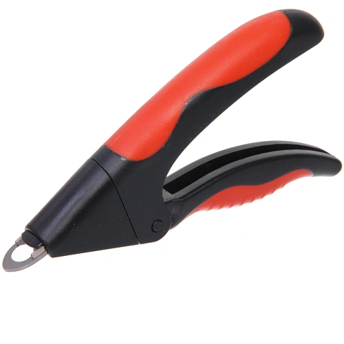 Когтерез - гильотина для животных ПРОФФ - МОЙ БРО, прорезиненная ручка, цвет красныйчерный, 816см _4