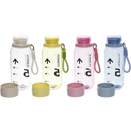 Бутылка питьевая пластиковая 680мл Отличный день, микс цветов_3