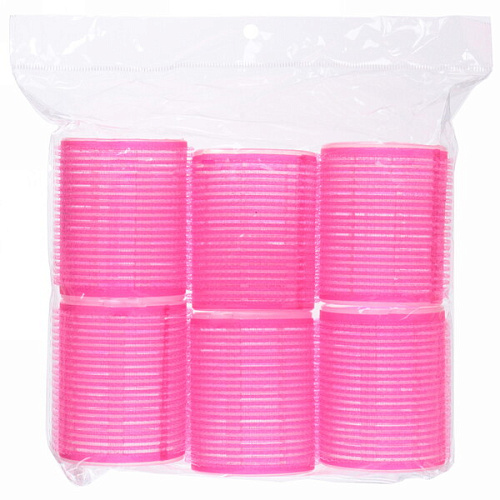 Бигуди липучки, 6шт, однотонные, цвет микс, d-5см_9