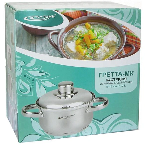 Кастрюля из нержавеющей стали 1л Гретта Катунь_4
