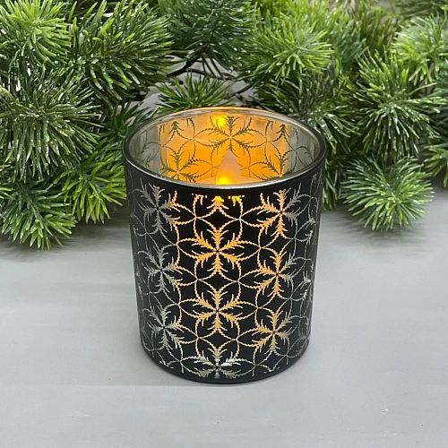 Подсвечник "Фантазия" 8,5*10 см, Черный