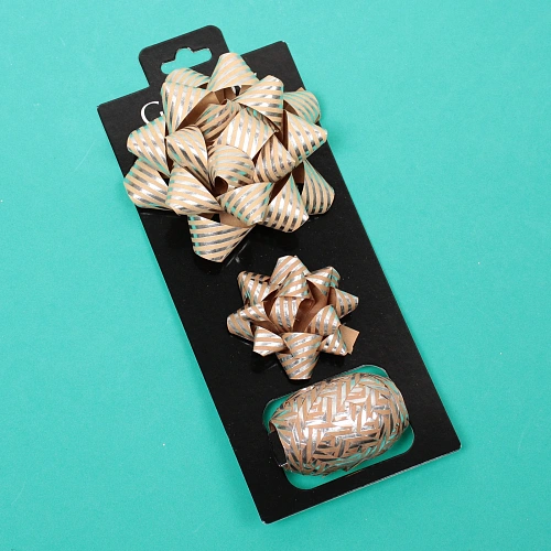 Набор для декорирования Параллели судьбы бант 1,7см, бант 1 см, лента 5мм (10м), Серебро_3