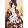 Алмазная мозаика на подрамнике с полным заполнением "МИР ЯРКИХ КРАСОК", китайская красавица, 20*30 см