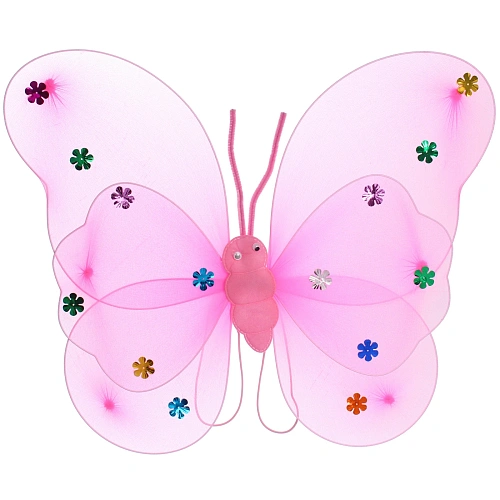 Карнавальный костюм Волшебная сказка (юбка, крылья, волшебная палочка, ободок), Розовый_5