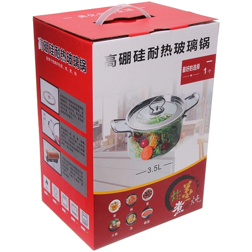 Кастрюля из боросиликатного стекла 2,5л Хай-Тек с деревянной ручкой_13