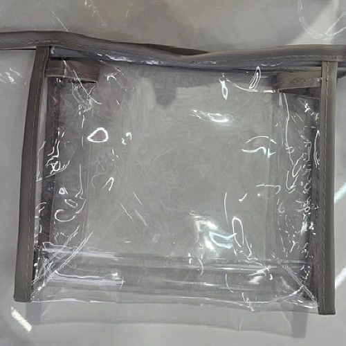 Косметичка "KOMFORT", прозрачная, 22*17*7см