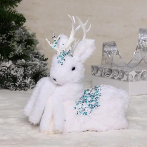 Фигурка новогодняя "Блестящий оленёнок" 23*13*26 см