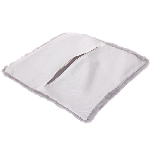 Чехол для декоративной подушки SOFI, 4343 см, иск мех, цвет светло-серый_5