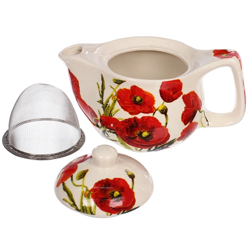 Чайник заварочный керамический 350мл с ситом Маки_7