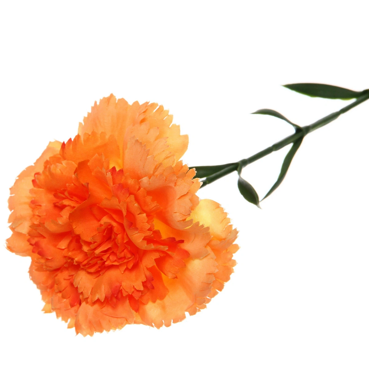 Цветок искусственный "Гвоздика" 68см оранжевая