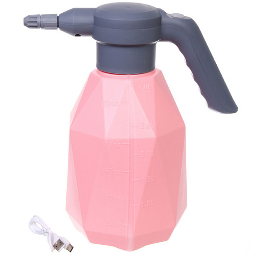 Опрыскиватель аккумуляторный 3л цвет розовый USB QW1A_3
