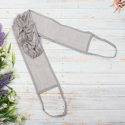 Мочалка для тела Premium - Sandal, цвет серый,  7010см_3