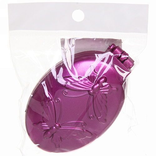 Расческа для волос массажная складная с зеркалом Beauty Room, овал, узор бабочка, микс 4 цвета, 95,5см_11