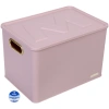 Корзина - органайзер для хранения с крышкой "ОКСФОРД", цвет нежно-розовый, 35,8*24,8*23,5см (лейбл Селфи)