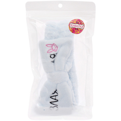 Повязка на голову New collection Vostok - Злая Зая, цвет розовый, серый, голубой и сиреневый, 206см ( упаковка белый ZIP пакет )_6