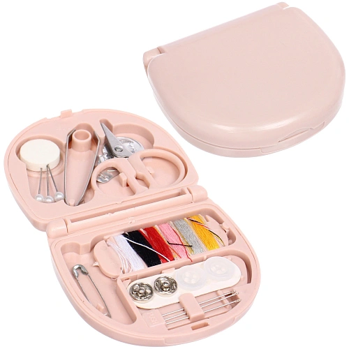 Швейный набор дорожный многофункциональный "Favorite Hous ", благородный пудровый, 6.5*7см