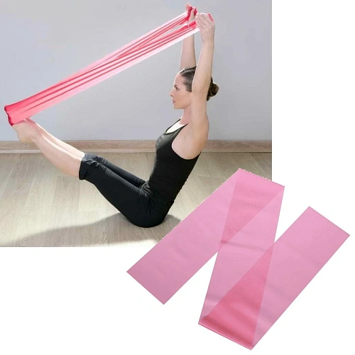 Лента для йоги и фитнеса 0,35мм*15 см*1,5 м (пакет), микс