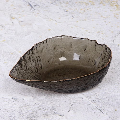 Салатник стеклянный ICE CRYSTAL 15см граффит_5