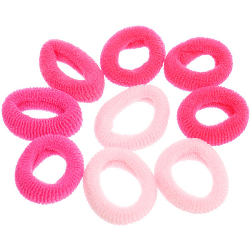 Резинки для волос 80шт МИНДАЛЬ, оттенки розового, d-2см_2