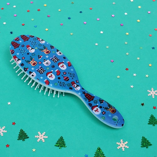 Расчёска массажная Mon Possier - Новогодние чудеса, цвет синий, 7,522,5см_3