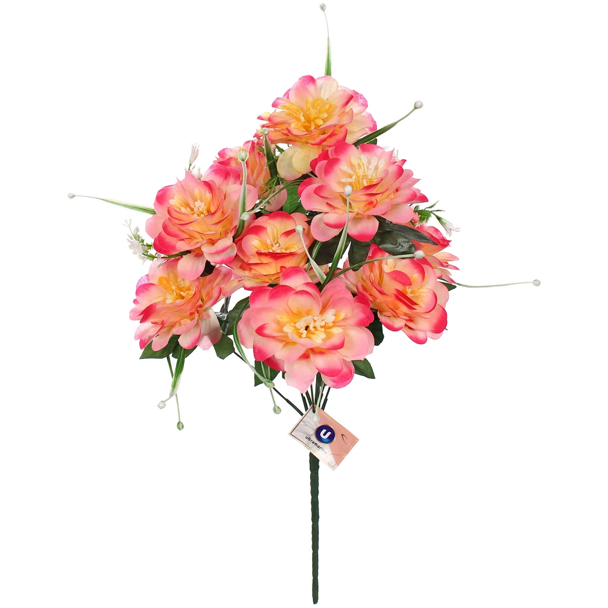 Искусственные цветы "Цветочная мелодия" 50см 9 цветков розово-красные