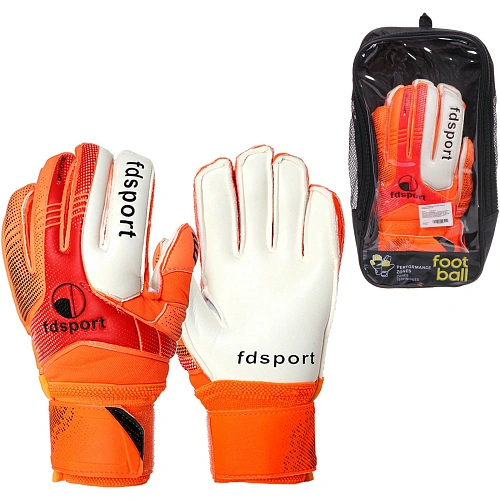 Перчатки вратарские FD-866, размер 7, оранжевый-белый