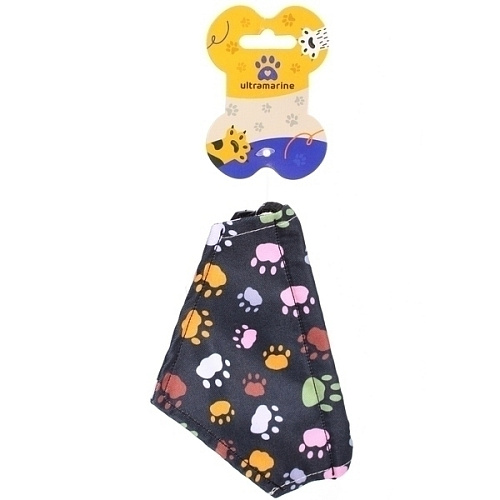 Ошейник с банданой для кошек и собак мелких пород Стильный БРО, принт лапки, рS, 18,512,5см (лейбл)_6