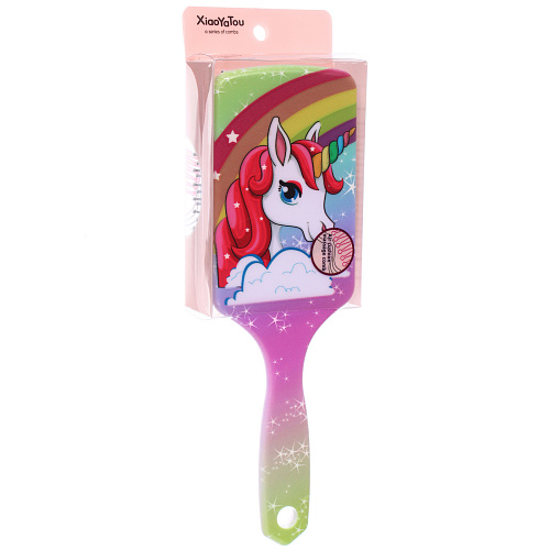 Расческа массажная ЕДИНОРОЖКИ, микс 4 дизайна, 247,5см (PVC упаковка)_8