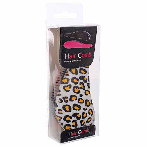 Расческа массажная компактная Perfection, принт леопард, цвет белый, 1858см (коробка PVC)_6