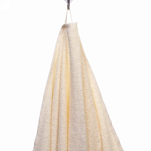 Полотенце махровое 70140см LUNA цвет бежевый 01020 плотность 360грм2 с петелькой-подвесом_14