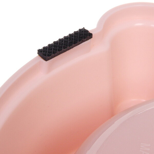 Миска пластиковая с металлической чашкой Колор-Лягушка 205см цвет нежно-розовый_14