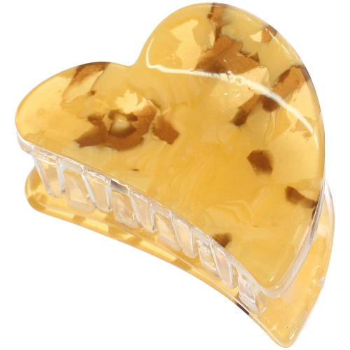 Заколка - краб для волос AKS-EMPIRE, сердце, цвет микс 6 цветов, 4,53см_14