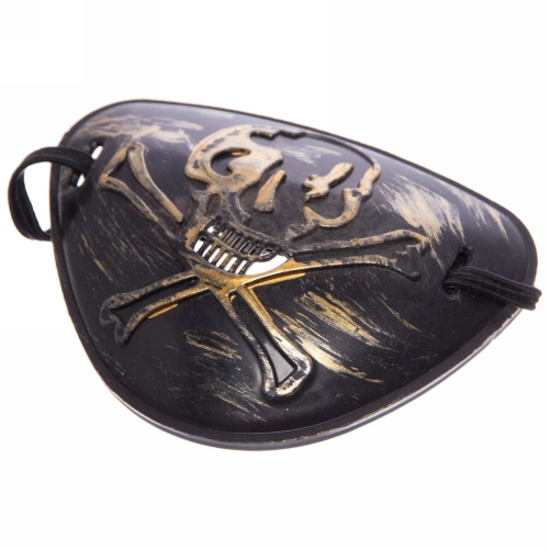 Повязка на глаз "Пират серебряный череп"