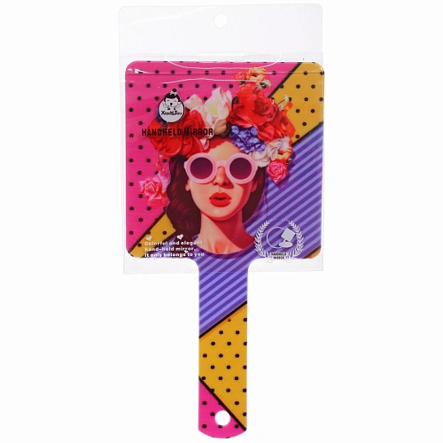 Зеркало косметическое ИМАНИ - ГЛАМ, микс 4 дизайна, 23,412см (PVC подвес) _11