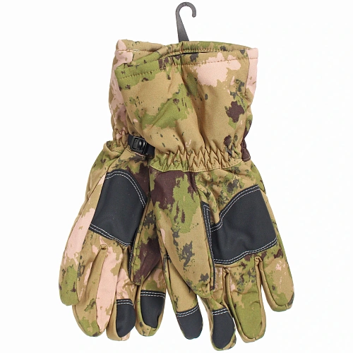 Перчатки туристические утепленные цвет мох L_3