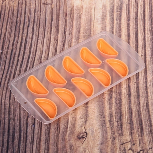 Форма для льда пластиковая с силиконом Апельсин_3