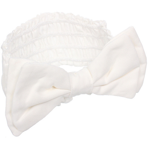 Повязка на голову косметическая ДАЙМОНД РУШ, бантик, цвет белый, пудровый, небесный и лиловый, 207см (ZIP пакет)_9